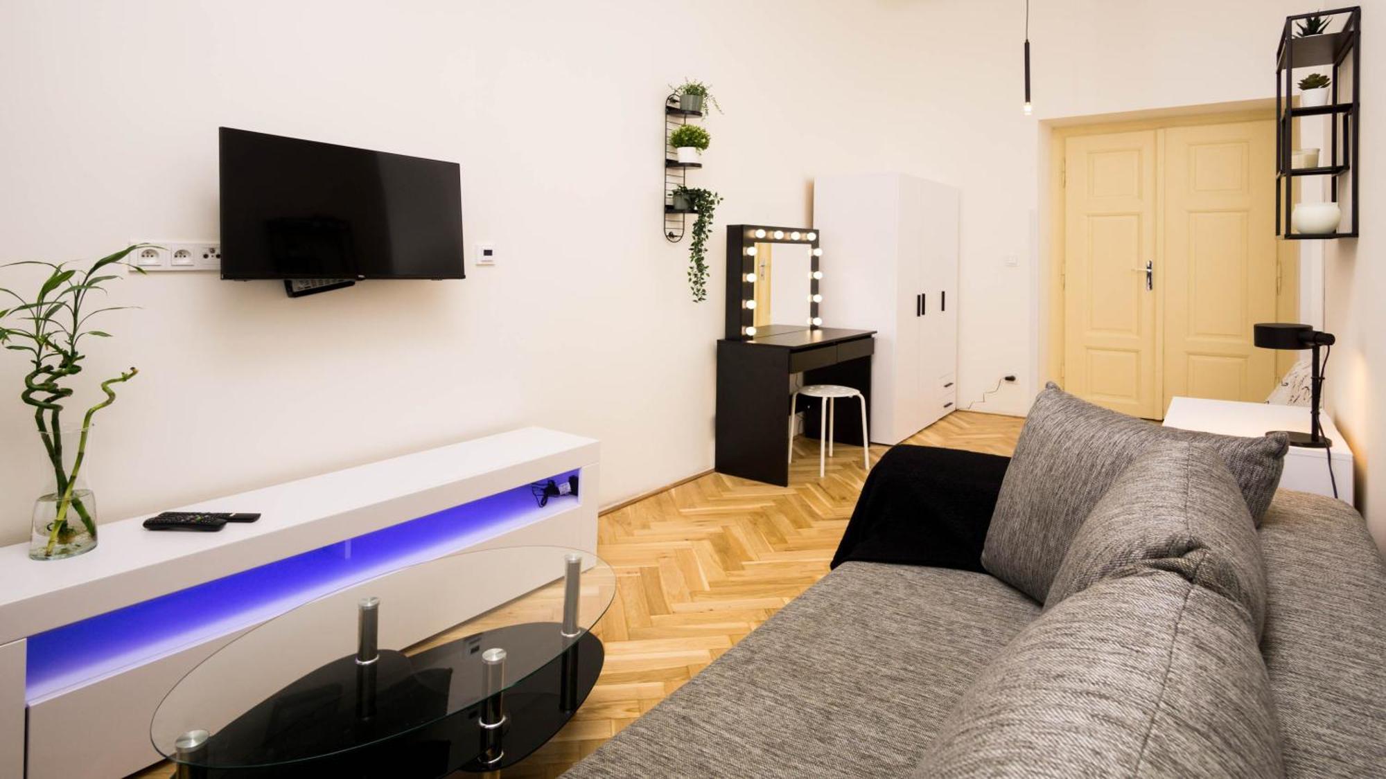 Black & White Apartment Prague By Wenceslas Square And Muzeum 외부 사진