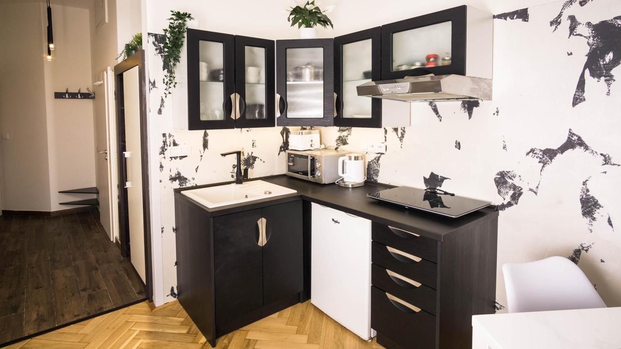 Black & White Apartment Prague By Wenceslas Square And Muzeum 외부 사진